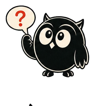 ORANO mascot asking a question