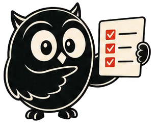 ORANO mascot holding an action checklist