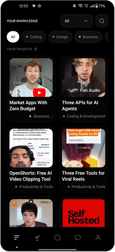 ORANO library of saved videos