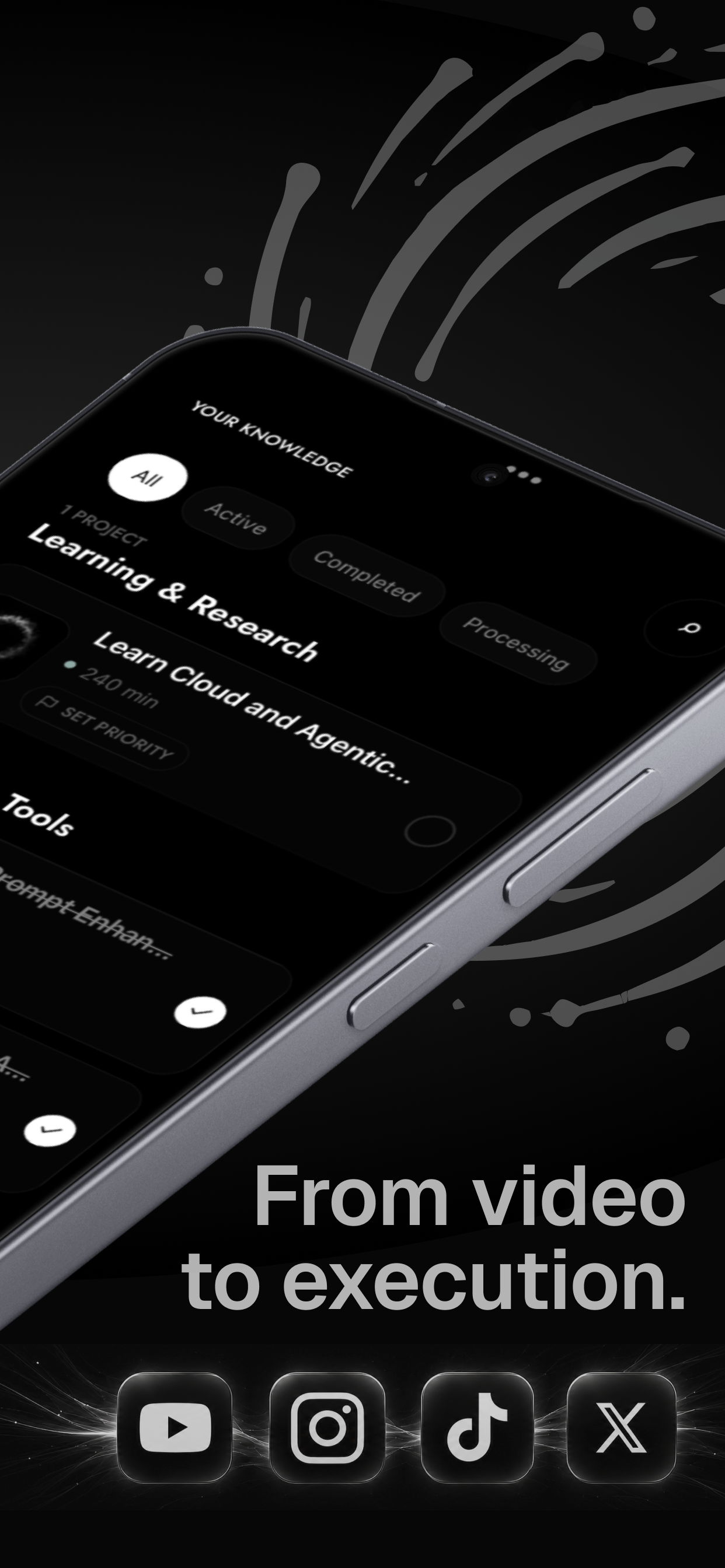 ORANO phone mockup with the knowledge library