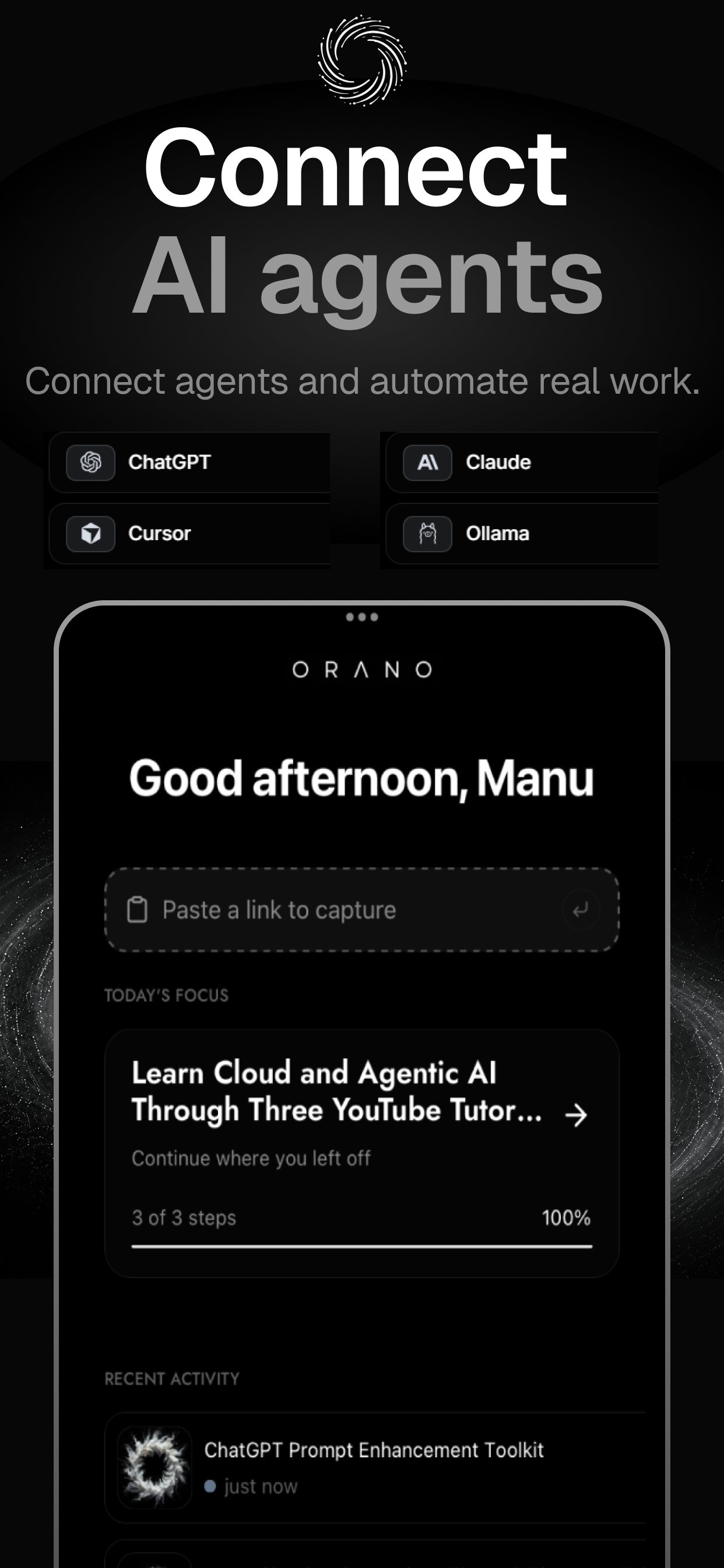 ORANO connect AI agents product visual