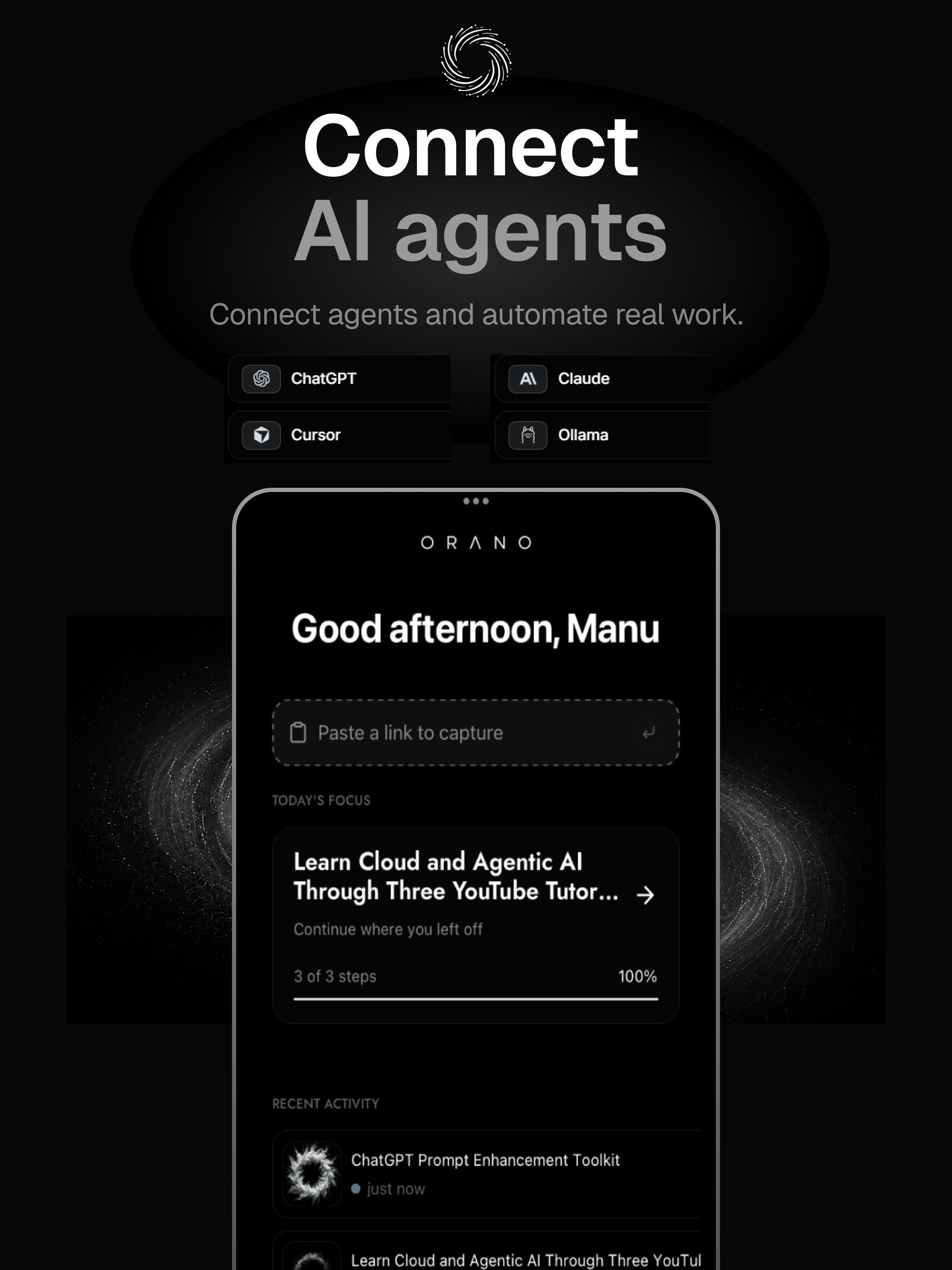 ORANO connect AI agents alternate product visual