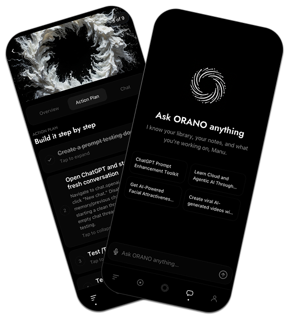 ORANO action plan and Ask ORANO phone mockup