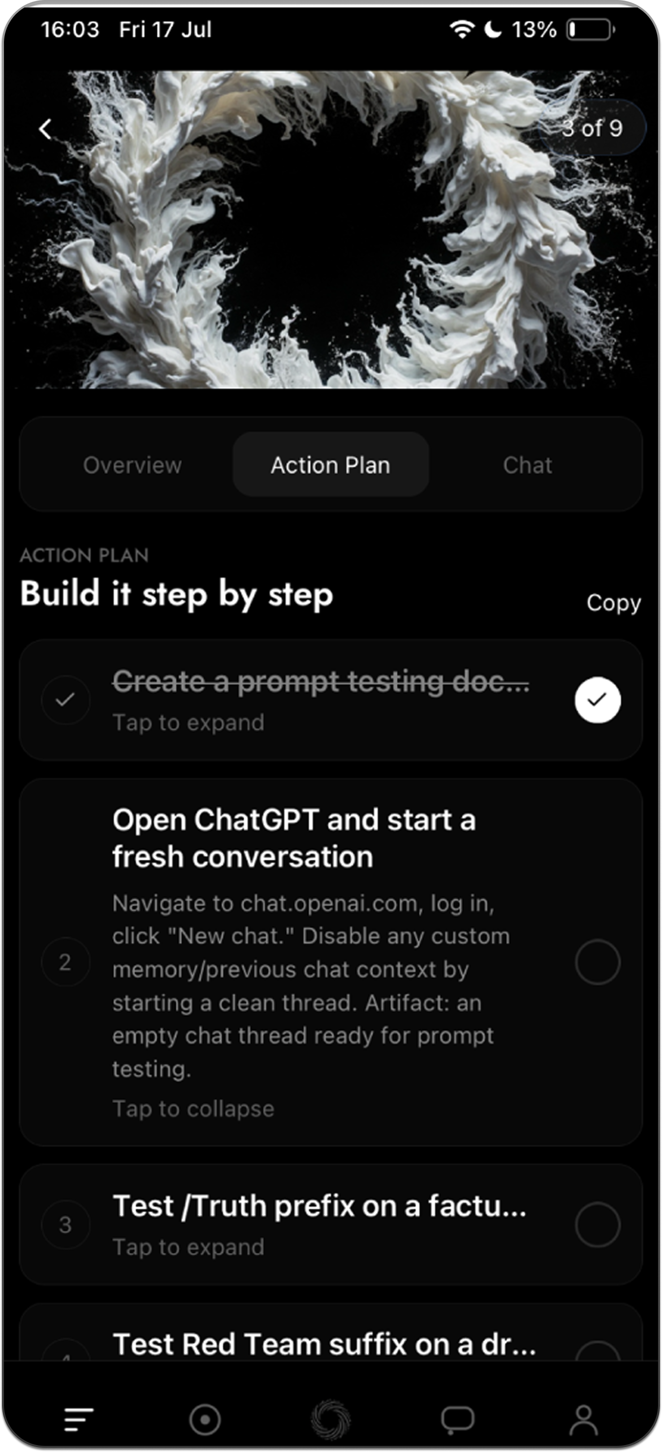 ORANO action plan shown on a mobile phone