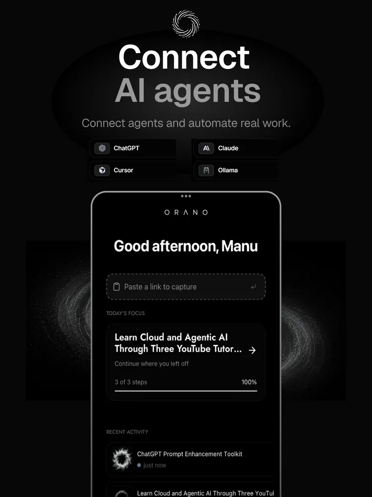 ORANO connect AI agents alternate product visual